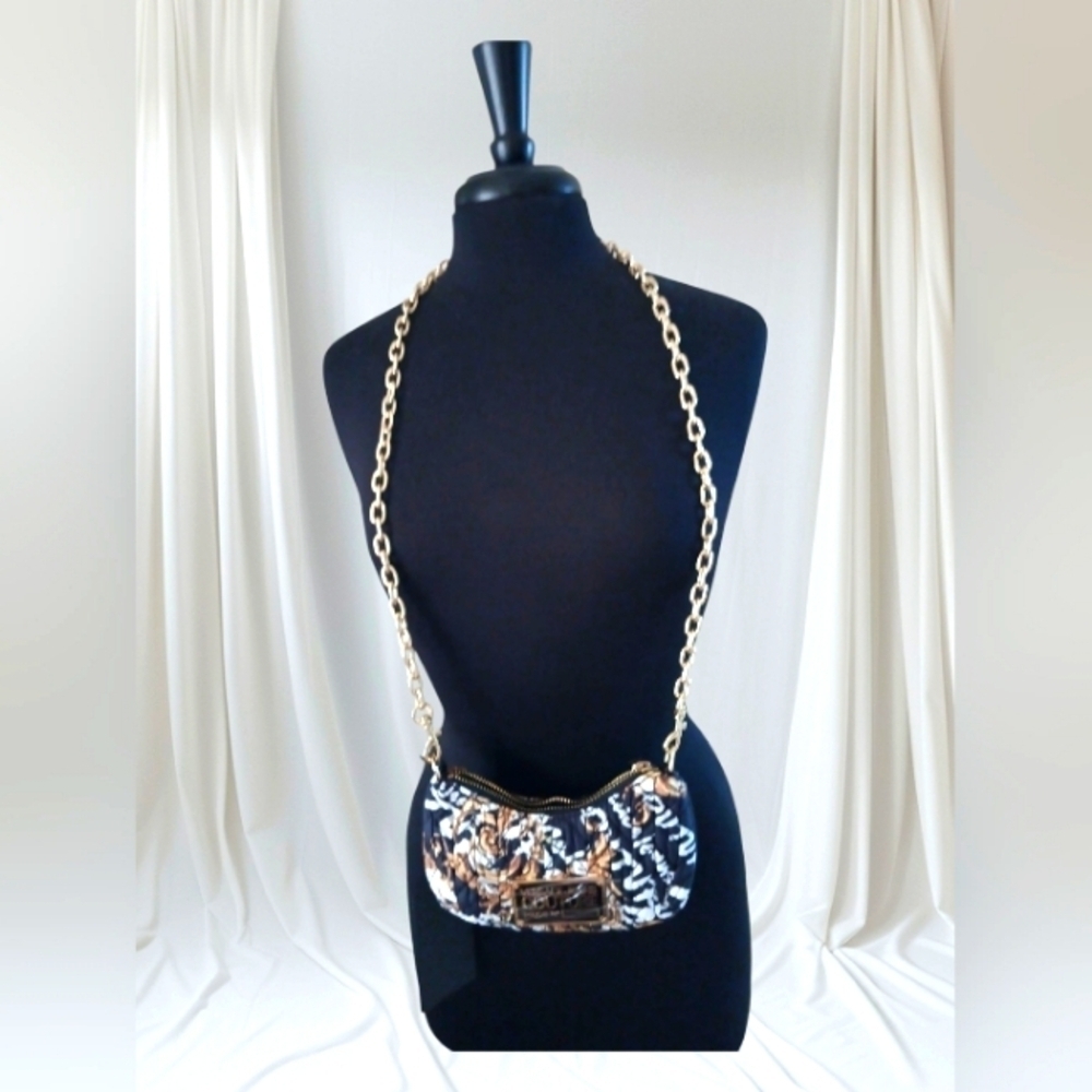 Versace Jeans Couture Quilted Crossbody Bag Gold Chain
